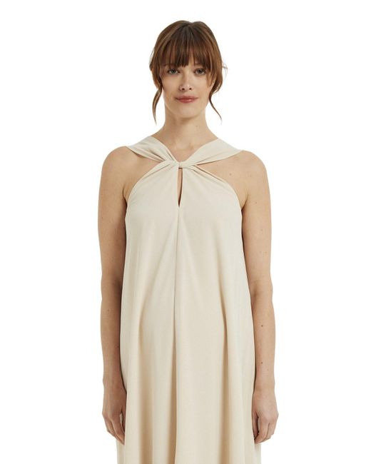 VERTBAUDET Natural Maxikleid Elegantes langes Umstandskleid aus Crêpe