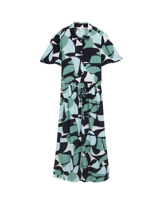 Tom Tailor Blue Sommerkleid Midi-Kleid mit Muster