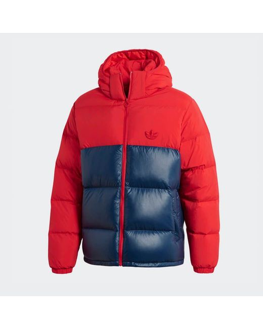 Adidas Originals Allwetterjacke Down Blocked Puffer Jacket in Red für Herren