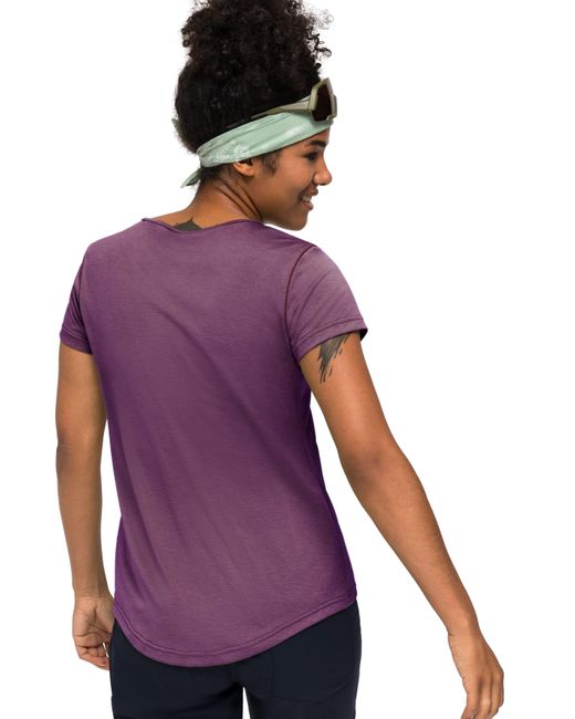 Maier Sports Purple T-Shirt Horda /S W Kurzarmshirt für Wandern und Freizeit