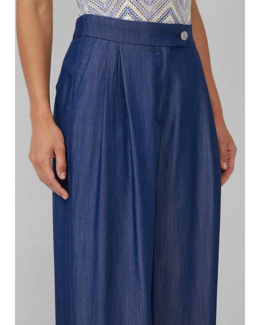 S.oliver Blue Stoffhose Relaxed-Fit-Hose in Denim-Optik mit Extra Wide Leg