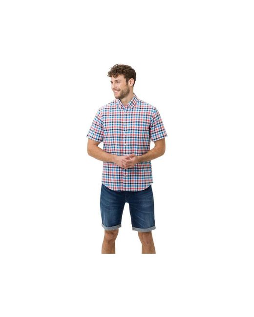Brax Kurzarmhemd ocean (1-tlg., keine Angabe) in Blue für Herren