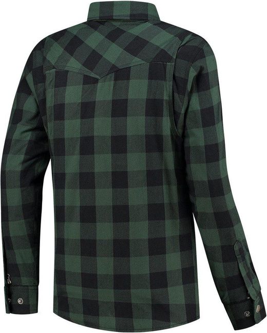 Rusty Stitches Motorradjacke Neil in Green für Herren