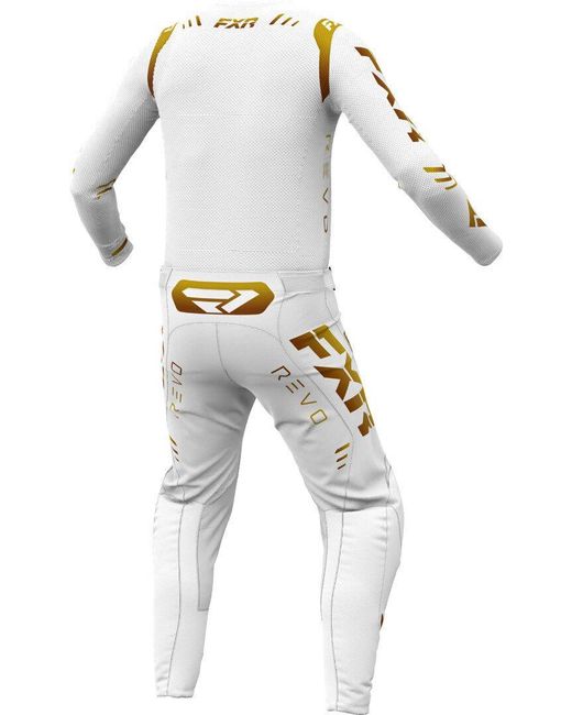 FXR Motorradhose Revo 2024 Motocross Hose atmungsaktiv abriebfest in White für Herren