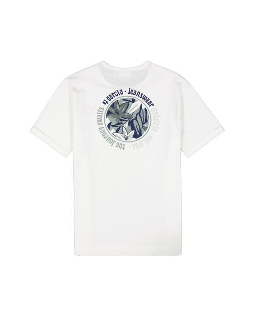 Garcia Kurzarmshirt men`s T-shirt ss in White für Herren
