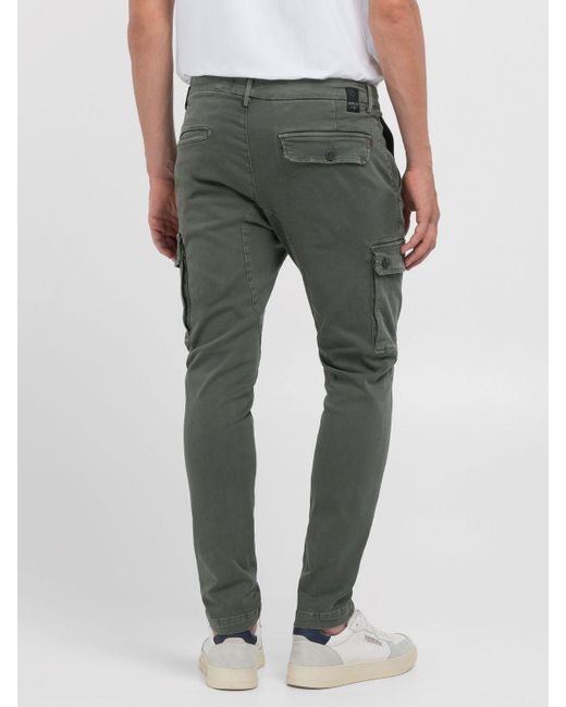 Replay Cargohose JAAN Hyperflex in Green für Herren