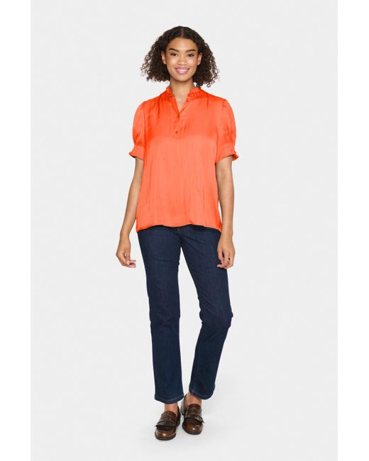 Saint Tropez Orange Langarmhemd Langarm