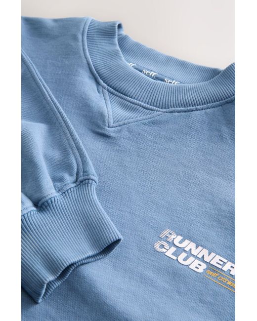 Self Blue Strickpullover Leichtes Sweatshirt (1-tlg)