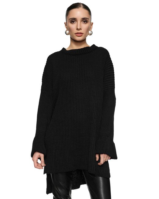 Worldclassca Black Longpullover Oversize Strickpulllover)