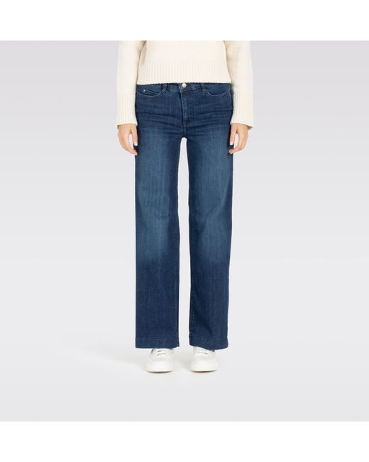 M·a·c Blue Bequeme Moderne Wide Fit Jeans mit Shaping-Effekt in C (1-tlg) Nicht Vorhanden