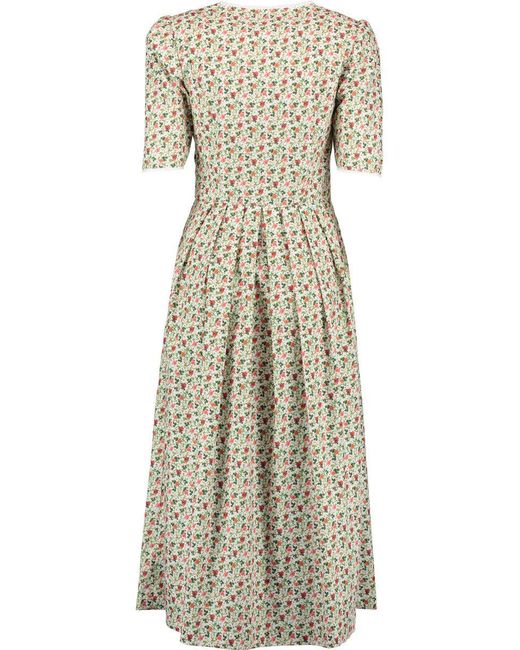 OS-Trachten Natural Trachtenkleid Janivi lang geschnitten, Puffärmel und Wiener-Nähte