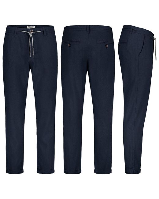 EIGHT2NINE Chinos Leinen Hose Leinenhose Regular Freizeithose Sommer in Blue für Herren