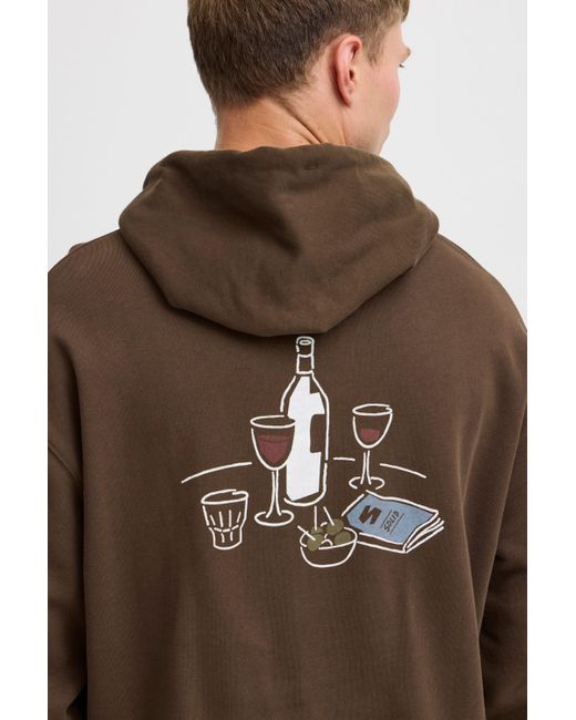 Solid SDMULLET moderner Kapuzenpullover in Brown für Herren