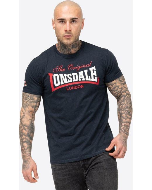 Lonsdale Aldingham T-Shirt Normale Passform in Blue für Herren