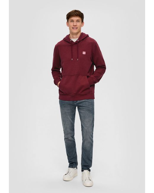 S.oliver Sweatshirt Kapuzensweatshirt mit -Detail Logo in Rot für Herren |  Lyst DE