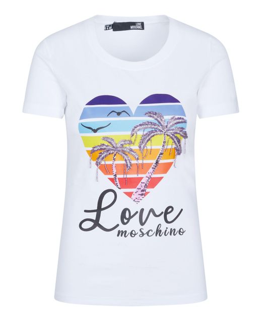 Love Moschino White Shirttop Top