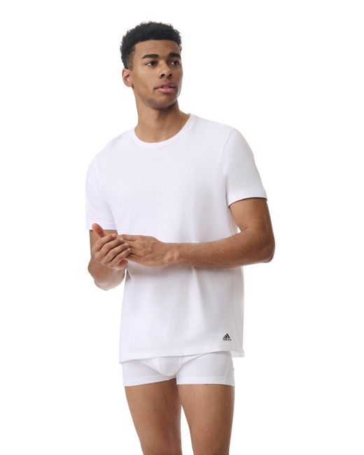 Adidas T-Shirt "Active Flex Cotton" (3er-Pack) mit Rundhalsausschnitt in Black für Herren