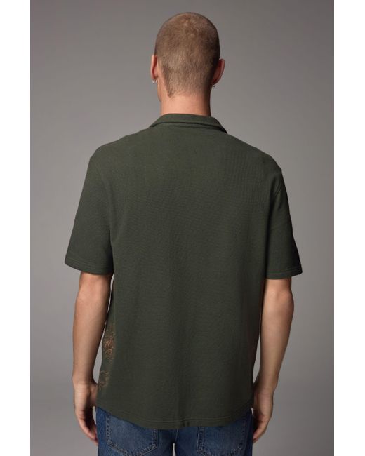 Next Kurzarmhemd Jersey-Hemd mit Grafikprint (1-tlg) in Green für Herren