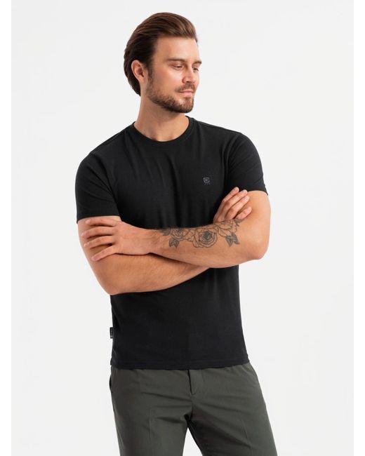 Ombre Set T-Shirt für mit Rundhalsausschnitt (2er-Pack) in Black für Herren