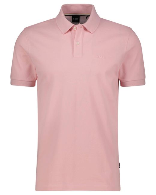Boss Poloshirt PALLAS Kurzarm (1-tlg) in Pink für Herren
