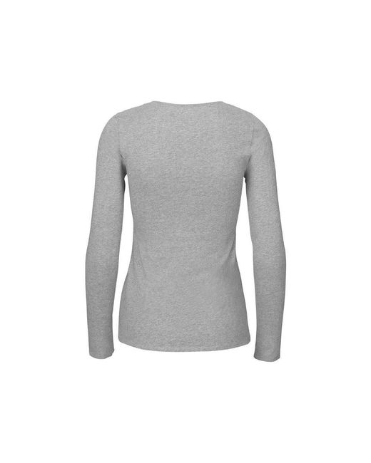 Neutral Gray Bio--Langarmshirt mit Rundhalsausschn