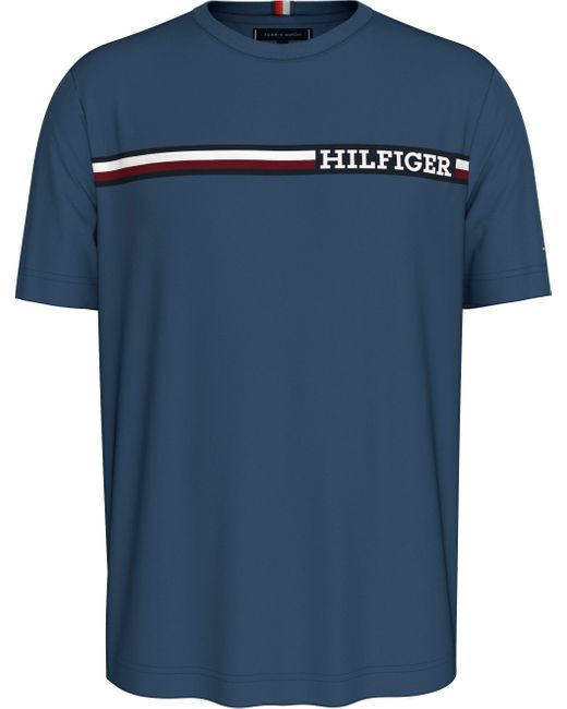 Tommy Hilfiger T-Shirt CHEST STRIPE TEE in Blue für Herren