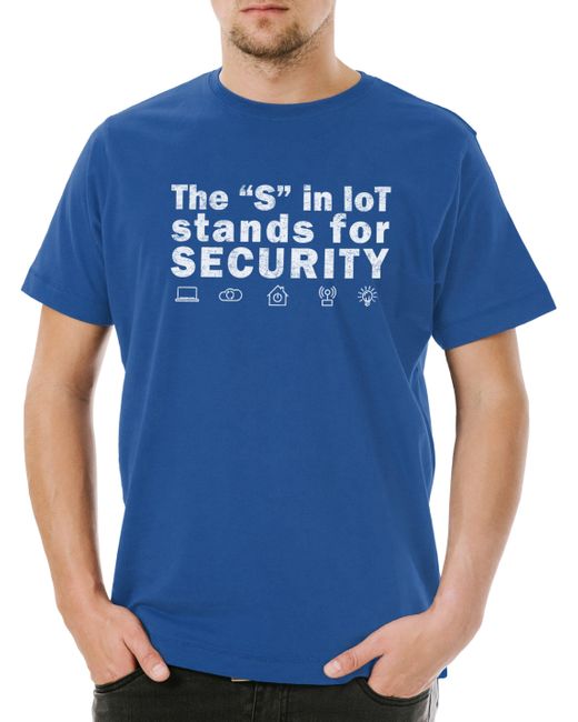 Urban Backwoods Print- The S In T-Shirt IoT M2M to Machine 5G Connectivity in Blue für Herren