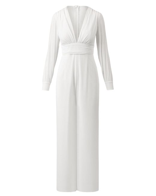 Kraimod White Jumpsuit mit V-Ausschintt