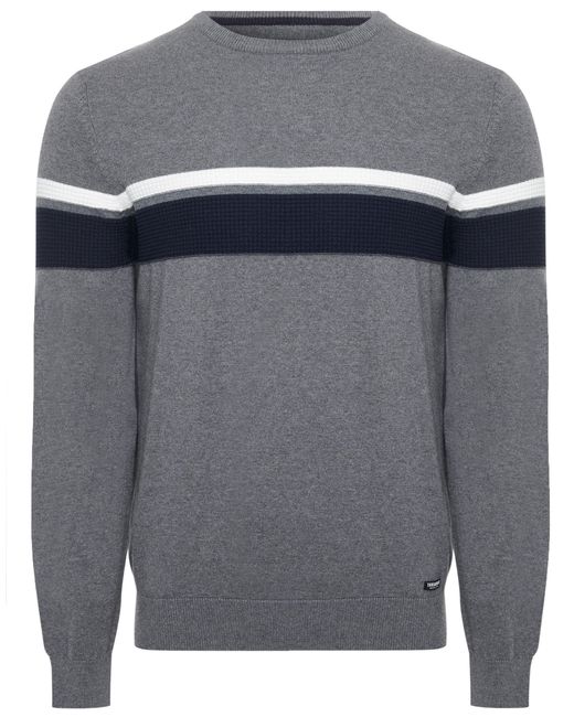 Threadbare Rundhalspullover Millom (1-tlg) im Streifen-Design in Blue für Herren