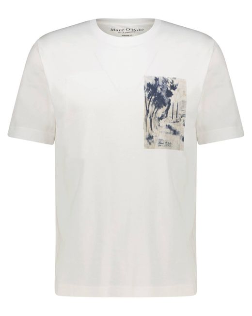 Marc O' Polo T-Shirt Regular Fit (1-tlg) in White für Herren