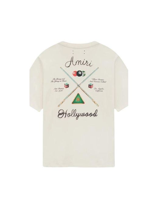 Amiri Print-Shirt POOL CUE TEE Alabaster in White für Herren