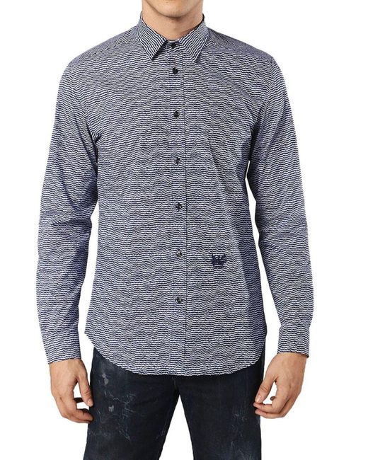 DIESEL Langarmhemd S-Duny CAMICIA Hemd in Blue für Herren