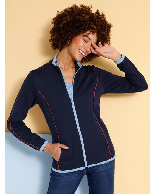 Sieh an! Blue Shirtjacke Sweatjacke
