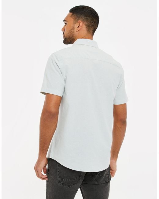 Threadbare Kurzarmhemd THBInferno im schlichten Design in White für Herren
