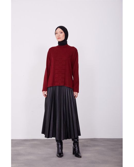 Armine Red Langarmbluse Armine Pullover – Moderne und elegante Hijab-Mode