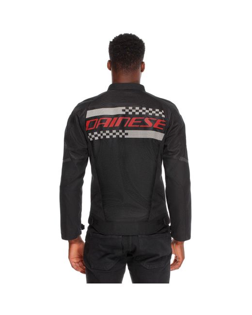 DAINESE Motorradjacke Herosphere Tex Jacke Schwarz / Weiß / Rot in Black für Herren