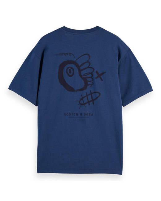Scotch & Soda T-Shirt Baumwolle (Packung, 1er Pack) in Blue für Herren