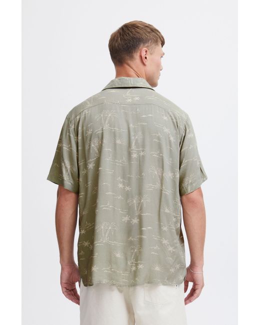 Solid SDIan stylisches Kurzarmhemd mit Brusttasche in Green für Herren
