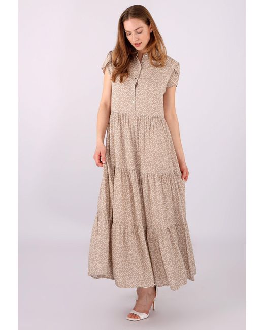 YC Fashion & Style Natural Sommerkleid -Maxikleid aus Reiner Viskose – Sommerliche Eleganz Alloverdruck