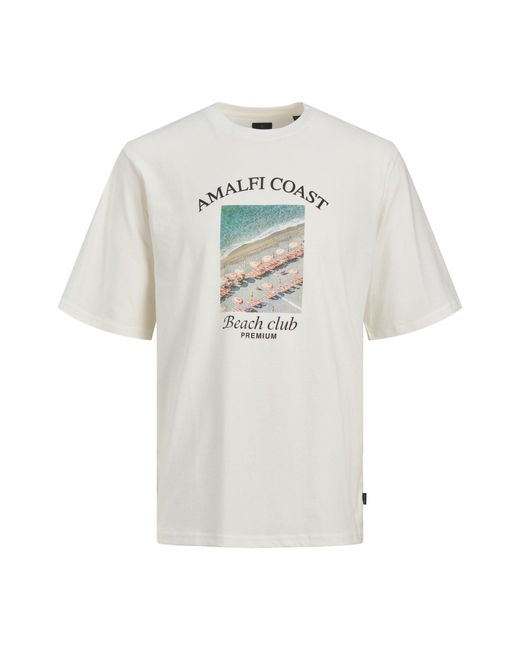 Jack & Jones T-Shirt JPRBLAOCEAN CLUB PHOTO PRINT SS TEE (1-tlg) in White für Herren