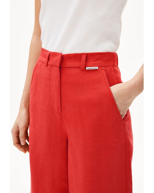 ARMEDANGELS Red Stoffhose CAARUNUS LINO
