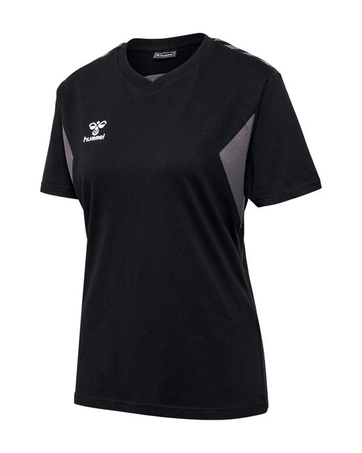 Hummel Black AUTHENTIC CO T-Shirt Kurzarm-Shirts Baumwolle