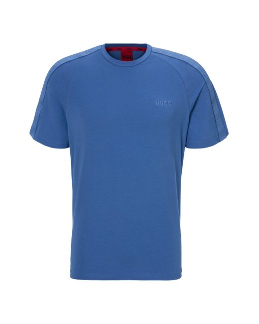 HUGO T-Shirt mit BOSS Kontraststreifen in Blue für Herren
