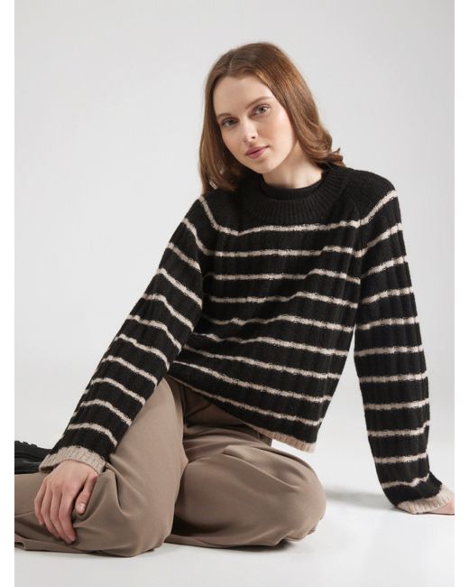 Jdy Black Rundhalspullover MILEY (1-tlg) Plain/ohne Details
