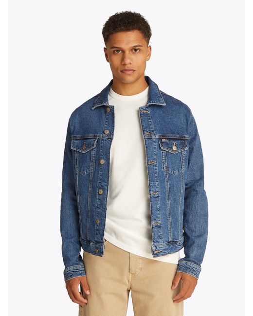 Tommy Hilfiger Jeansjacke RYAN RGLR TRCKR JCKT EXT BI8130 Mit Rundhalsausschnitt in Blue für Herren