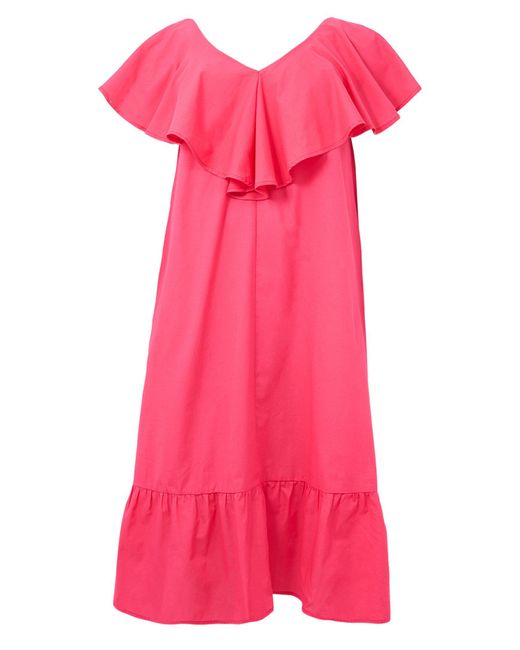 Yoek Pink A-Linien- Kleid ärmellos