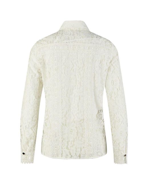 MARC AUREL White Strickpullover Bluse mit Unterziehtop 51000