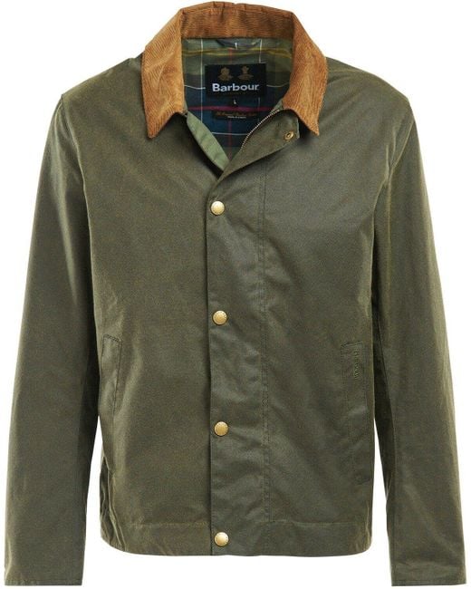 Barbour Allwetterjacke Wachsjacke Milton in Green für Herren