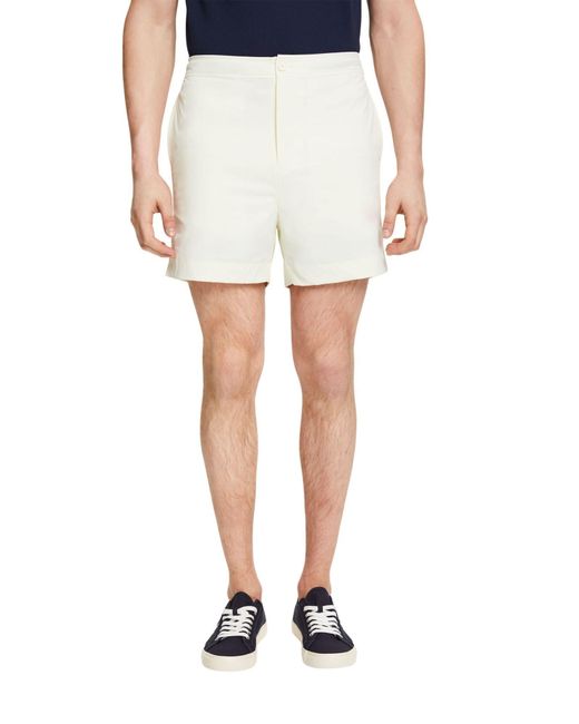 Esprit Shorts aus Stretch-Popeline (1-tlg) in White für Herren