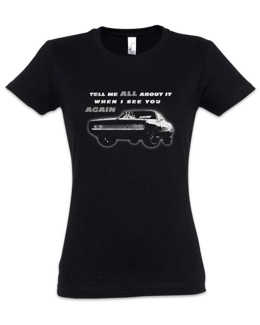 Urban Backwoods Black Print- Tell Me All About It When I See You Again T-Shirt Vin Fast Car